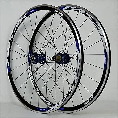 Mountain Bike Wheel : 700C Road Bicycle Wheel Set, Dual Wall V-brake MTB Wheels With 30MM Hybrid Mountain Wheels, Suitable For 7 / 8 / 9 / 10 Speeds (Color : B, Size : 700C)