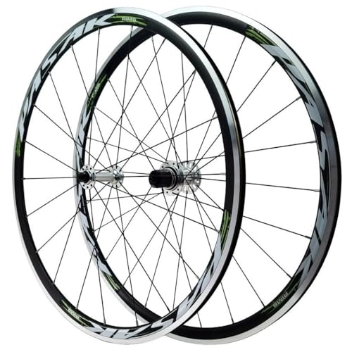 Mountain Bike Wheel : 700C Road Bike Wheelset, 7075 Aluminum Alloy Racing Mountain Bicycle V Brake 30MM Rim QR Bicycle Wheels for 7 8 9 10 11 Speed Cassette (Color : A)