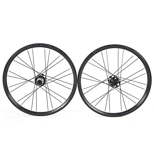 Mountain Bike Wheel : AINUO 20 Zoll Mountainbike Laufradsatz, 24 Loch Doppelwandige MTB-Felgen Hybrid Schnelle Veröffentlichung Scheibenbremse Aluminiumlegierung Fahrrad Laufräder 8 / 9 / 10 / 11 Geschwindigkeit (Color : B)
