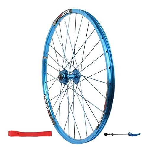 Mountain Bike Wheel : AINUO Bicycle Front Wheels For 26" Mountain Bike Double Wall Alloy Rim Quick Release Disc Brake 951g 32 Hole (Color : Blue)