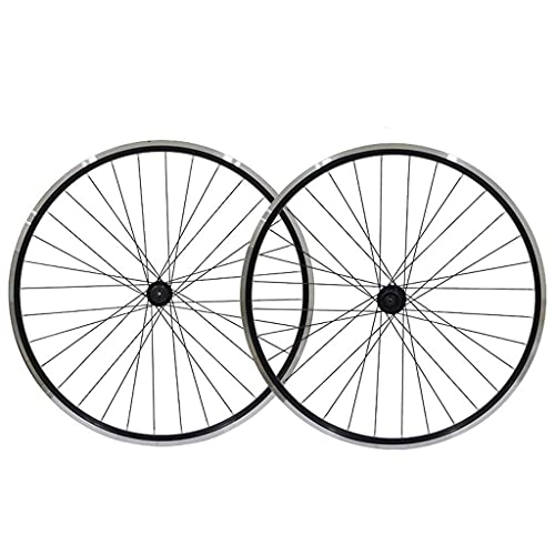 Mountain Bike Wheel : AINUO Bicycle Wheel Set Black Bike Wheel 26" MTB Double Wall Alloy Rim Tires 1.75-2.1" V- Brake 7-11 Speed Sealed Hub Quick Release 32H (Color : Wheel set)