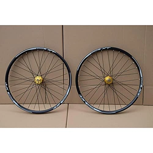 Mountain Bike Wheel : AINUO MTB Bicycle Wheelset 26 27.5 29 In Mountain Bike Wheel Double Layer Alloy Rim Sealed Bearing 7-11 Speed Cassette Hub Disc Brake 1100g QR (Color : A, Size : 29inch)