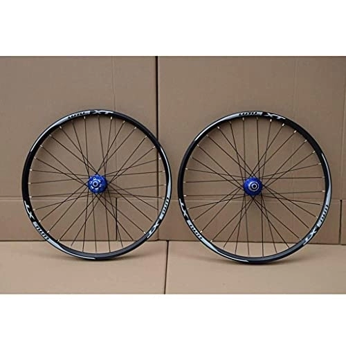 Mountain Bike Wheel : AINUO MTB Bicycle Wheelset 26 27.5 29 In Mountain Bike Wheel Double Layer Alloy Rim Sealed Bearing 7-11 Speed Cassette Hub Disc Brake 1100g QR (Color : B, Size : 26inch)