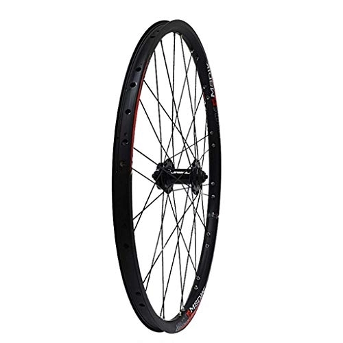 Mountain Bike Wheel : AINUO MTB Front And Rear Wheel 26" Bike Wheel Set Bicycle Double Wall Alloy Rim Black Disc Brake 7-11 Speed Sealed Bearings Hub Quick Release 28H (Color : Front wheel)
