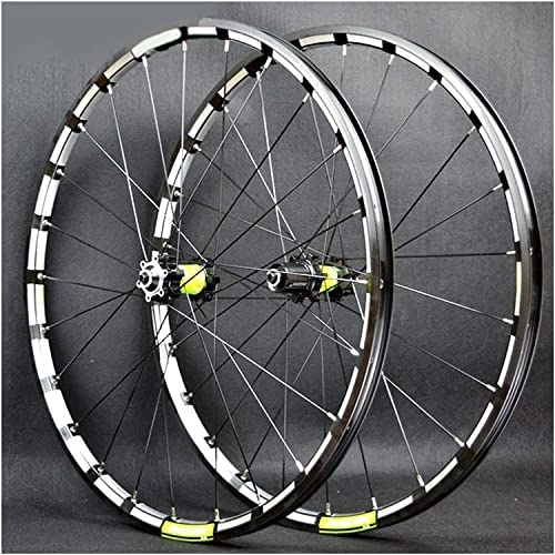Mountain Bike Wheel : Amdieu Wheelset 26 / 27.5 / 29 Inch Mountain Bike Wheelset, 24 Holes Disc Brake 4 Palin Bearing Hub Quick Release with Straight Pull Hub 7-12 Speed road Wheel (Color : E, Size : 27.5inch)