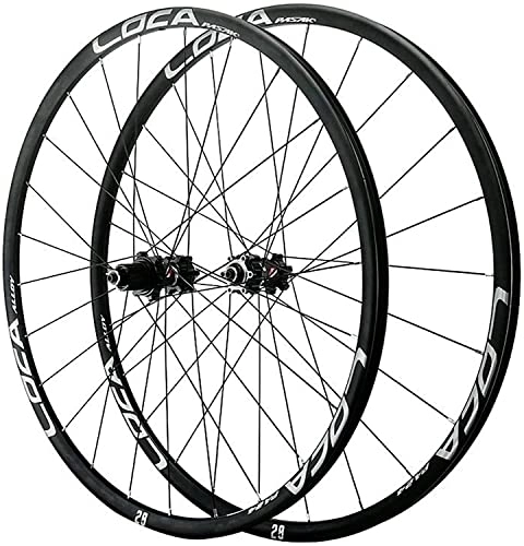 Mountain Bike Wheel : Amdieu Wheelset 26 / 27.5 / 29 Inch Mountain Bike Wheelset, Double Wall Ultra-Light Alloy Rim Cassette Disc Brake QR with Straight Pull Hub 12 Speed road Wheel (Color : Black, Size : 27.5inch)