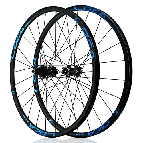 Mountain Bike Wheel : Asiacreate 26 / 27.5 / 29 Inch Bicycle Wheel Quick Release Mountain Bike Wheelset 32H Rim Disc Brake Sealed Bearing Front Rear Wheel MS 12 Speed (Color : Blue, Size : 27.5in)