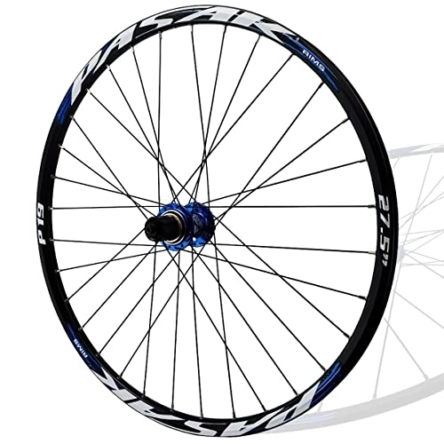 Mountain Bike Wheel : Asiacreate 26 / 27.5 / 29" Rear Wheel Quick Release 24H Rim Mountain Bike Wheel Sealed Bearing Disc Brakes Hub Fit 8-12 Speed Cassette (Color : Blue, Size : 26inch)