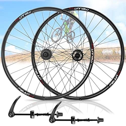 Mountain Bike Wheel : Asiacreate 26" Wheels Set Mountain Bike Front And Rear Rim Quick Release Wheel Disc Brake 32H Hub 7 / 8 / 9 / 10 Speed Cassette (Color : Black, Size : 26inch)