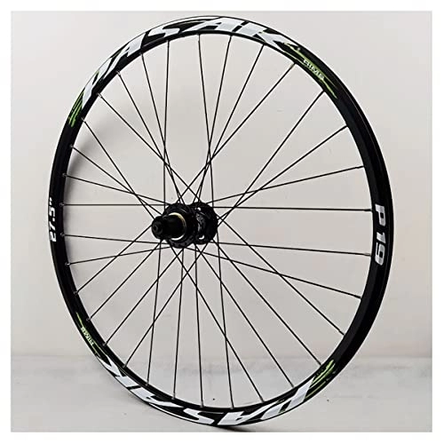 Mountain Bike Wheel : Asiacreate Bicycle Wheel 26 27.5 29 Inch Mountain Bike Rear Wheel 24H Rim Quick Release Disc Brake For Shimano 8-12 Speed Wheel Hubs (Color : Green, Size : 27.5'')