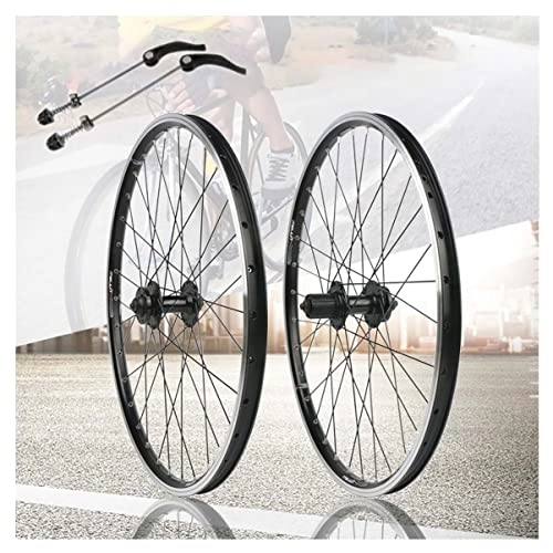 Mountain Bike Wheel : Asiacreate Mountain Bike Wheelset 24'' MTB Rim Quick Release Disc / V-Brake Hub 32 Spokes Wheels Fit 7 8 9 10 Speed Cassette (Color : 24in, Size : Wheelset)