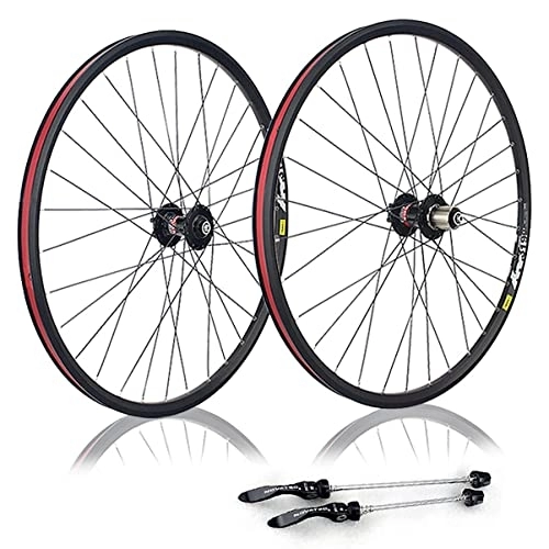 Mountain Bike Wheel : Asiacreate MTB Wheelset 26 / 27.5 / 29 Inch Disc Brake QR Sealed Bearing Hubs 32 H Mountain Bike Rims 7 8 9 10 Speed Cassette Bicycle Front Rear Wheel (Color : Black, Size : 29'')