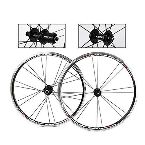 Mountain Bike Wheel : ASUD 20 inch Silver Rim Front Wheel V brake 451 wheel set Suitable for large line self-folding vehicles