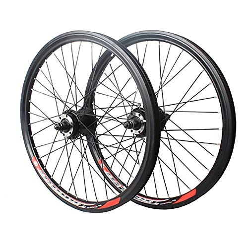 Mountain Bike Wheel : ASUD 20X1.5 / 1.75 / 1.95 / 2.0 / 2.125 Inch Bicycle wheel set, Silver Rear Mountain Bike Wheel Does not include flywheel