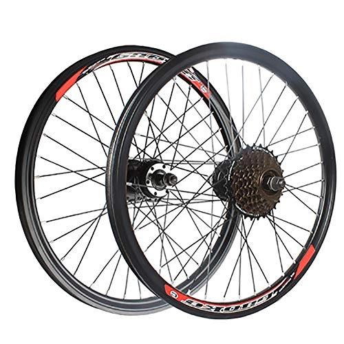 Mountain Bike Wheel : ASUD 20X1.5 / 1.75 / 1.95 / 2.0 / 2.125 Inch Bike Wheelset, Cycling Wheels Mountain Bike Disc Brake Wheel Set Quick Release Palin Bearing