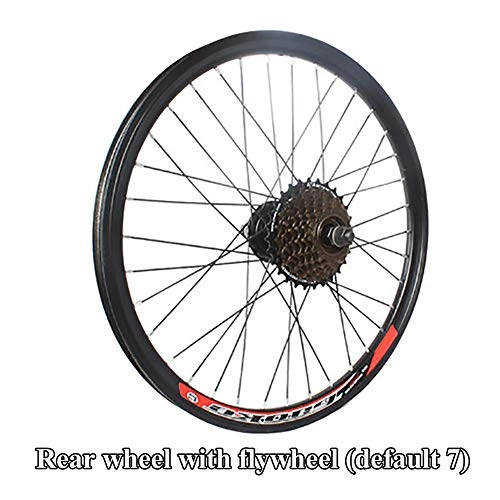 Mountain Bike Wheel : ASUD 20X1.5 / 1.75 / 1.95 / 2.0 / 2.125 Inch Silver Rear Mountain Bike Wheel Rear wheel with flywheel (default 7)