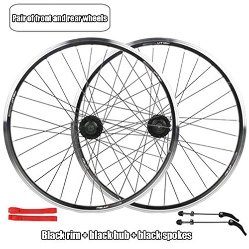 Mountain Bike Wheel : ASUD 24 Inch Bike Wheelset, Cycling Wheels Mountain Bike Aluminum alloy quick release V brake disc brake wheel single wheel hub