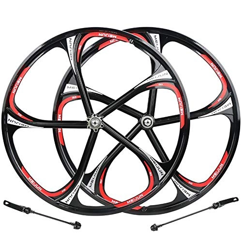 Mountain Bike Wheel : ASUD 26 in*1.5-2.125 BO Silver Rear Mountain Bike Wheel Magnesium alloy integrated wheel Magnesium 5 knife bearing one rim