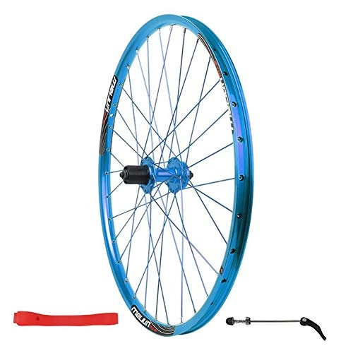 Mountain Bike Wheel : ASUD 26 Inch Bike Single rear wheel set, Cycling Wheels Mountain Bike Disc Brake Wheel Set Quick Release Palin Bearing 7 / 8 / 9 / 10 Speed XERO ball hub double rim, Blue