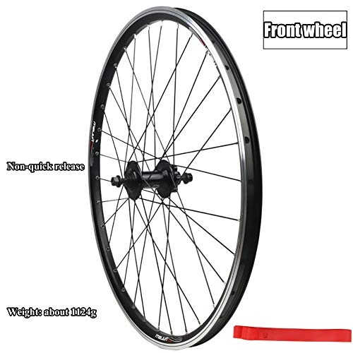 Mountain Bike Wheel : ASUD 26 inch Silver Front Mountain Bike Wheel - V brake split mountain bike wheel - Quick release