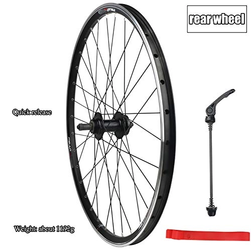 Mountain Bike Wheel : ASUD 26 inch Silver Rear Mountain Bike Wheel - V-disc dual-purpose wheel set Quick release Split mountain bike wheel