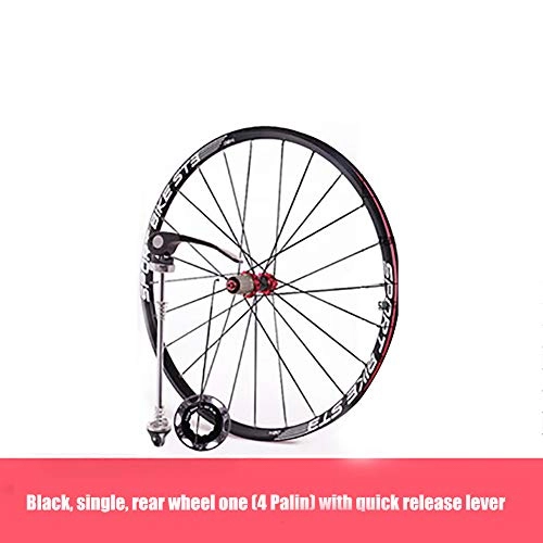 Mountain Bike Wheel : ASUD 26 inch X 1.5-2.1 Silver Rear Mountain Bike Wheel 4 Palin STO5-DK Bicycle wheel Quick release disc brake