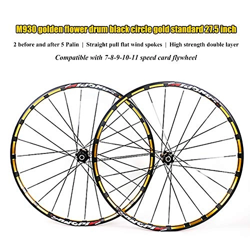 Mountain Bike Wheel : ASUD 27.5 Inch Bike Wheelset, Cycling Wheels Mountain Bike Disc Brake Wheel Set Quick Release Palin Bearing 7 / 8 / 9 / 10 / 11 Speed, M930 mountain bike wheel set wheel Palin wheel