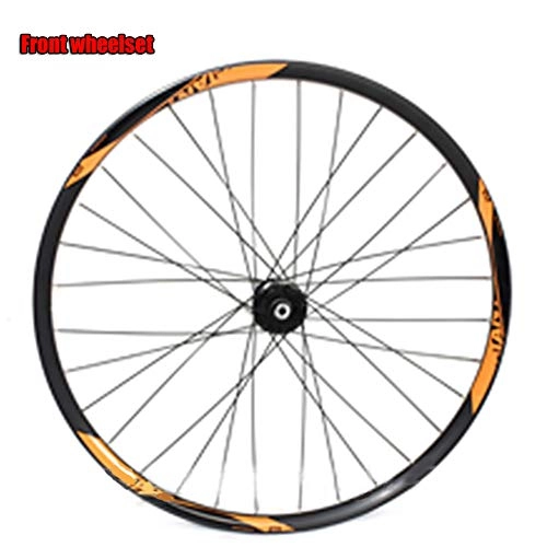 Mountain Bike Wheel : ASUD Front Wheel 27.5 inch Palin Orange Front Wheel Set ATX bicycle wheel disc brake rim