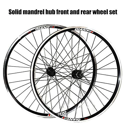 Mountain Bike Wheel : ASUD MTB Mountain Bike Bicycle 26 inch Wheels Wheelset Rims Solid mandrel hub front and rear wheel set V brake mountain wheel set