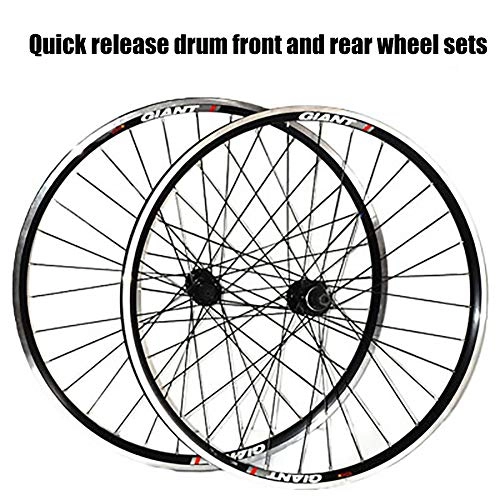 Mountain Bike Wheel : ASUD MTB Mountain Bike Wheelset Wheels 26 inch Quick release drum front and rear wheel sets V brake mountain wheel set