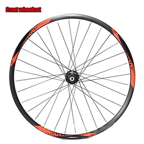 Mountain Bike Wheel : ASUD Rim Front Wheel Red standard front wheel set ATX bicycle wheel disc brake rim (27.5-Inch)