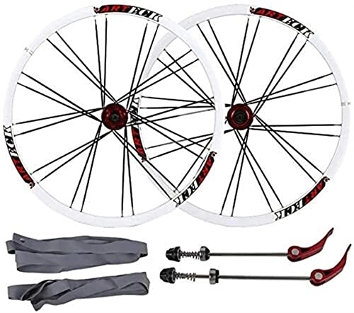 Mountain Bike Wheel : AWJ 26 inches Mountain Bicycle Wheel, Aluminum Double-Walled Wheel Rim MTB-disc Brake 24 Hole Rapid Release 7 8 9 10 Speed Wheel
