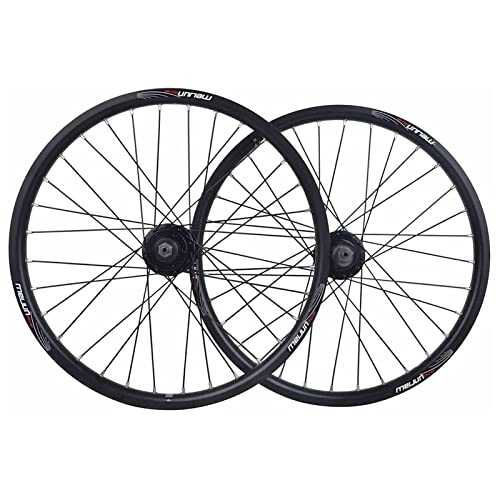 Mountain Bike Wheel : AWJ Cycling Wheels 20 Inch Rim Mountain Bike, Disc Brake 32H Quick Release Aluminum Hub / Ball Bearing QR For7 / 8 / 9 / 10 Speed Cassette Wheel