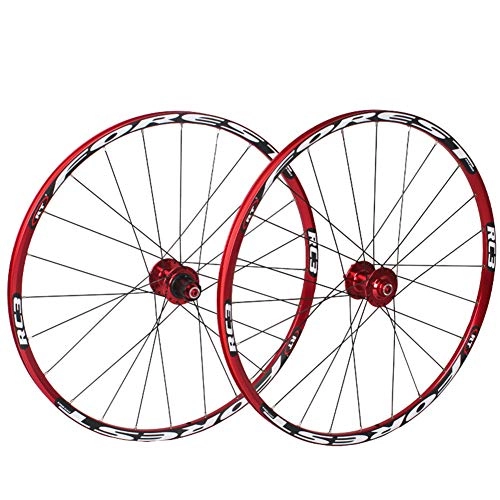 Mountain Bike Wheel : AZUOYI 26 / 27.5-Inch Mountain Bike Quick-Release Wheels, 120-Sound Ultralight 5 Palin Disc Brake Hub, 24H, 8-11 Speed, A, 27.5