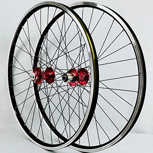 Mountain Bike Wheel : AZUOYI 26-Inch Mountain Bike Wheelset, 32H Disc Brake Hub, 7-11 Speed, Comes with Quick Release, C