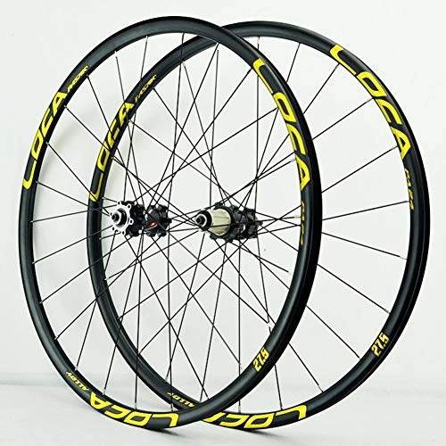 Mountain Bike Wheel : AZUOYI Mountain Bike 26 / 27.5 / 29 Inch Wheel Pair Through Shaft Disc Brake 24H 6 Claw Stright Pull 12 Speed Wheel 700C Rim, E, 26