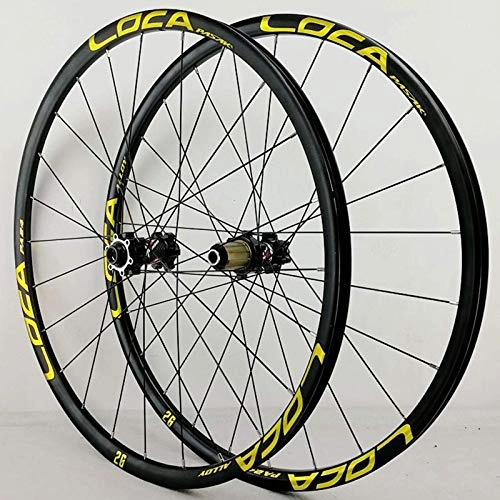 Mountain Bike Wheel : Bicycle Wheels 26 / 27.5 / 700C / 29 Bike Wheelset Thru Axle Discbrake 24 Holes Sand Blasting Front Rear Rim 8-12 Speed For MTB Road Cycling (700C)