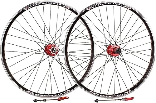 Mountain Bike Wheel : Bicycle Wheels 26 Inch Mountain Bike Wheel Pair Rims / Disc Brakes Bicycle Quick Release Wheels 32H Hubs