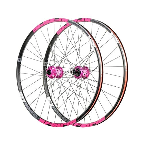 Mountain Bike Wheel : Bicycle Wheelset 26 27.5 29 In Mountain Bike Wheel Double Layer Alloy Rim Sealed Bearing Disc Brake 6 Pawl 72 Click Quick Release 8-11Speed (Color : D, Size : 29in)
