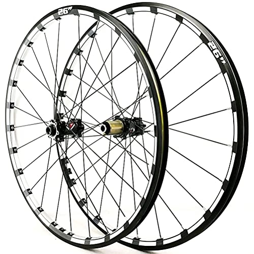 Mountain Bike Wheel : Bicycle Wheelset 26 27.5 29 Inch MTB Mountain Bike Wheelset Aluminum Alloy Rim Disc Brake Quick Release Bike Front Rear Wheel 24H