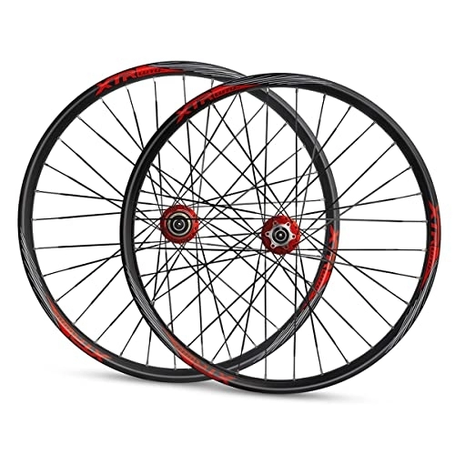 Mountain Bike Wheel : Bicycle Wheelset 26inch Mountain Bike Wheelset Aluminum Alloy Disc Brake MTB Wheels 32H Low Resistant Flat Spokes Bike Wheel Fit 7-11 Speed Cassette
