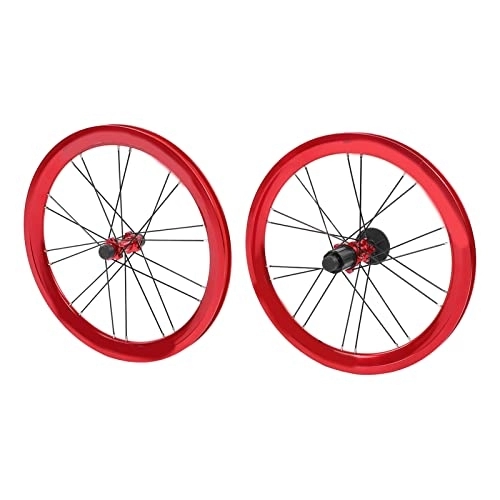 Mountain Bike Wheel : Bicycle Wheelset, 8 / 9 / 10 / 11 Speed 16 Inch Bike Wheels for Mountain Bike(red)
