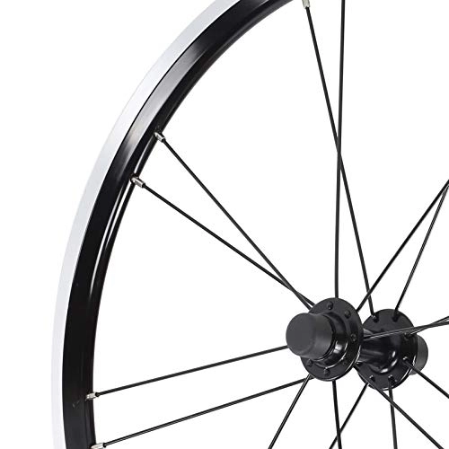 Mountain Bike Wheel : Bike Front and Rear Wheel Set with Quick Release, Aluminium Alloy Mountain Bike Hub Wheel, 20in Folding Bicycle V Brake Wheelset