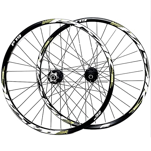 Mountain Bike Wheel : Bike Rim Mountain Bike Wheelset 26 / 27.5 / 29 Inch MTB Double Wall Alloy Rims Disc Brake QR Fiywheel Hubs Sealed Bearing 7-11 Speed 32H Quick Release Axles Bicycle Accessory