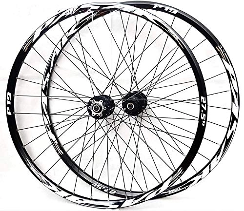 Mountain Bike Wheel : Bike Wheel Tyres Spokes Rim Bike Wheelset, 26 / 27.5 / 29 inch Mountain Bike Wheel Brake Wheel Set Quick Release Palin Bearing 7, 8, 9, 10, 11 Speed, black