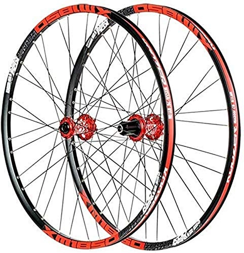 Mountain Bike Wheel : Bike Wheel Tyres Spokes Rim Bike Wheelset, 26 / 27.5 Inch Mountain Bike Wheels Disc Brake Ultralight Alloy MTB Rim Fast Release 32 Holes for Shimano Or Sram 8 9 10 11 Speed