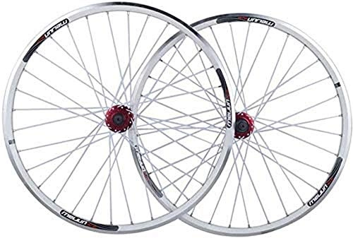 Mountain Bike Wheel : Bike Wheel Tyres Spokes Rim Mountain Bike Rims Wheel, Bicycle Wheelset 26 Inch Bicycle, Wheelset Double Wall Quick Release Rim V-Brake Disc Brake 7-8-9-10 Speed, 32Holes