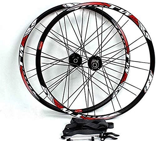 Mountain Bike Wheel : Bike Wheel Tyres Spokes Rim Mountain Bike Wheels, 27.5 Inch Bicycle Wheelset Rear / Front Double-Walled Aluminum Alloy MTB Rim Quick Release Disc Brake Palin Bearing 32 Holes 8 9 10 Speed