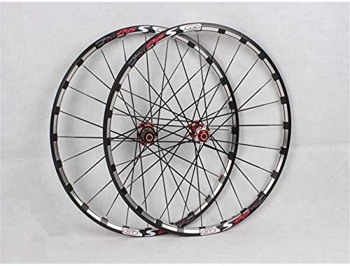 Mountain Bike Wheel : Bike Wheel Tyres Spokes Rim Mountain bike wheelset, 26 / 27.5 inch bicycle orne rear wheel wheel set aluminum alloy rim double-walled disc brake Palin bearings 8 9 10 speed 24 holes