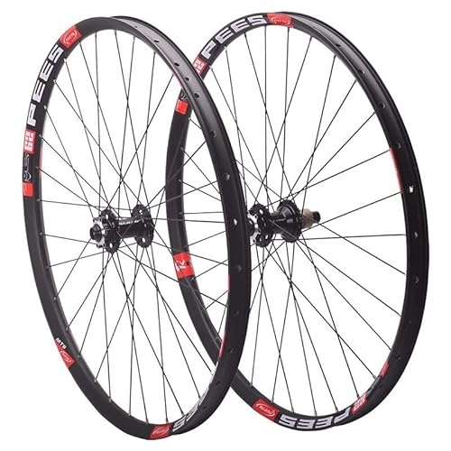 Mountain Bike Wheel : Bike Wheelset 26 / 27.5 / 29'' Mountain Bike Wheel Disc Brake Thru Axle Sealed Bearing 32H Rim For 8 9 10 11 12 Speed Cassette (Color : Black, Size : 29'')